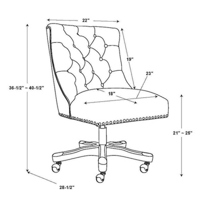 Della Office Chair - Linon - Image 9