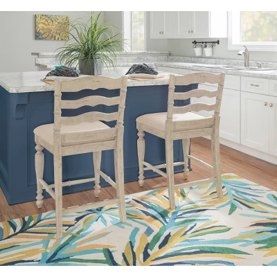 24" Marino Counter Height Barstool Upholstered Seat & Back - Linon - Image 6