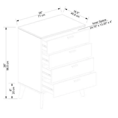 Reid 4 Drawer Chest Walnut - Linon - Image 12