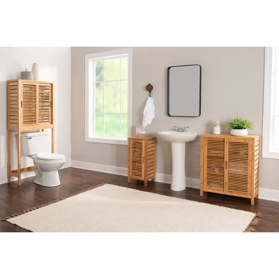 Bracken One-Door Floor Cabinet Natural - Linon - Image 8