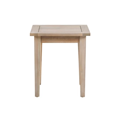 Linon Acacia Square Melita Accent Table Natural - Image 2