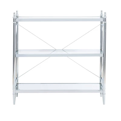 Pinnacle Floor Console Chrome - Linon