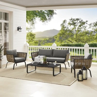 Ashby Loveseat - Gray/Black/Natural - Linon - Image 7