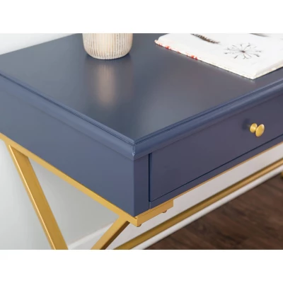 2 Drawer Campaign Desk - Linon - Image 10