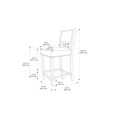 24" Brook Counter Height Barstool - Linon - Image 9