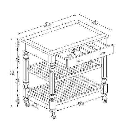 Barker Kitchen Cart And Islands - Linon - Image 12