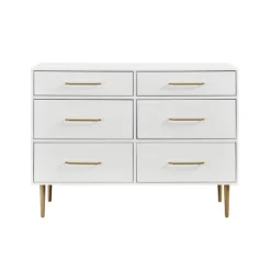 Gloria 6 Drawer Dresser White - Linon