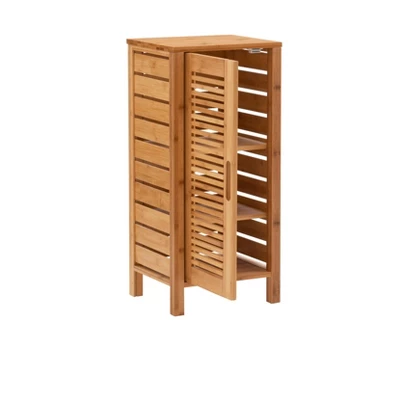 Bracken One-Door Floor Cabinet Natural - Linon - Image 2