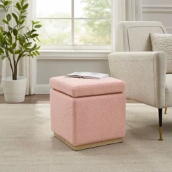 Lucinda Square Ottoman - Linon