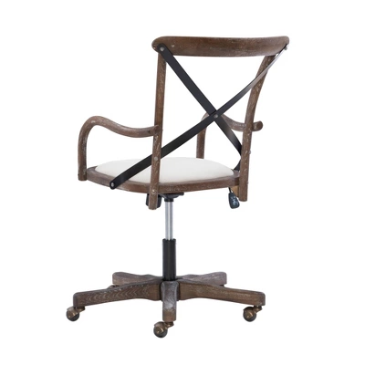 Carson Café Office Chair Gray - Linon - Image 4