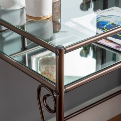 Clarisse Metal Vanity Set Brown - Linon - Image 8