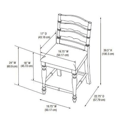 24" Marino Counter Height Barstool Upholstered Seat & Back - Linon - Image 9