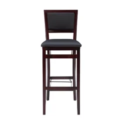 30" Keira Padded Back Folding Bar Stool Espresso Brown - Linon
