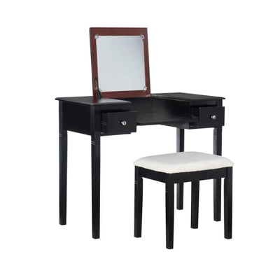 Camden Vanity Set Black Cherry - Linon - Image 2