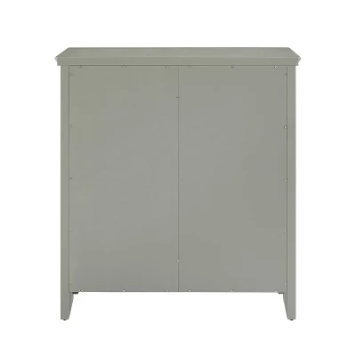 Largo Double Door Cabinet Gray - Linon - Image 7