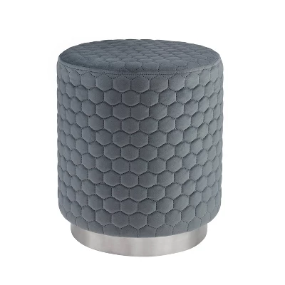 Camber Round Upholstered Ottoman - Linon - Image 10