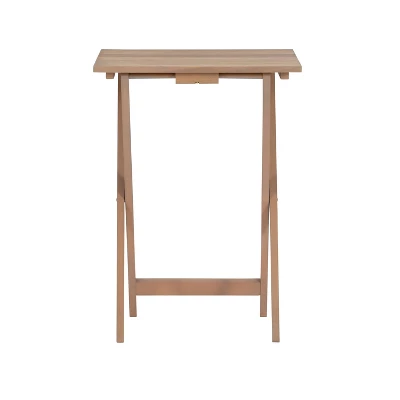 Acacia Tray Table Set Gray - Linon - Image 5