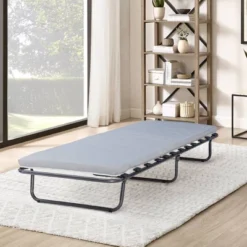 Twin Fensby Folding Bed Gray - Linon