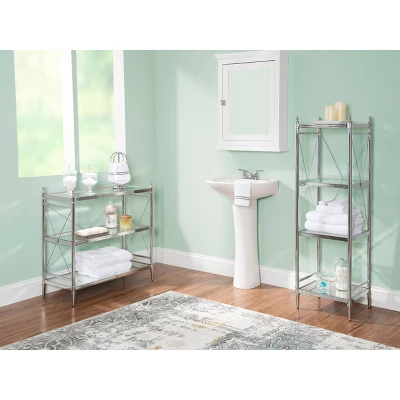 Pinnacle 4-Tier Shelf Chrome - Linon - Image 9