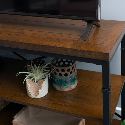 Austin TV Stand For TVs Up To 40" Light Brown - Linon - Image 7