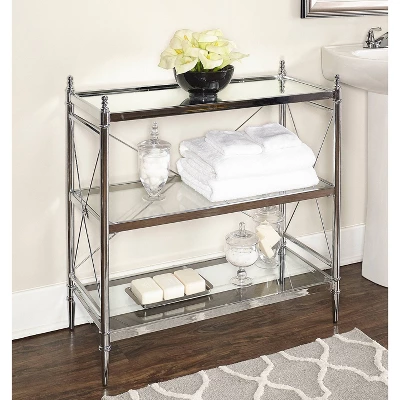 Pinnacle Floor Console Chrome - Linon - Image 6