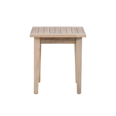 Linon Acacia Square Melita Accent Table Natural - Image 3