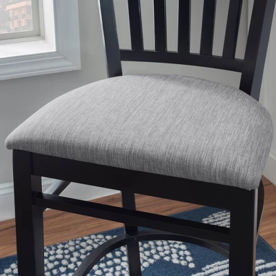 Set Of 2 Maryah Upholstered Barstools Black - Linon - Image 10