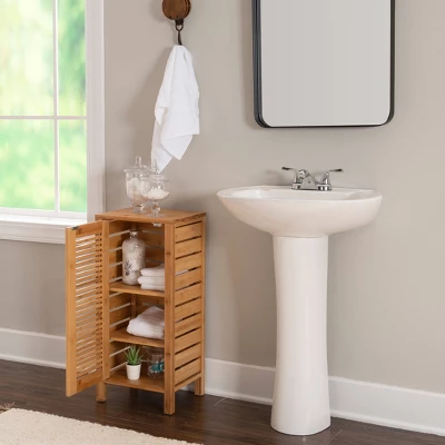 Bracken One-Door Floor Cabinet Natural - Linon - Image 9