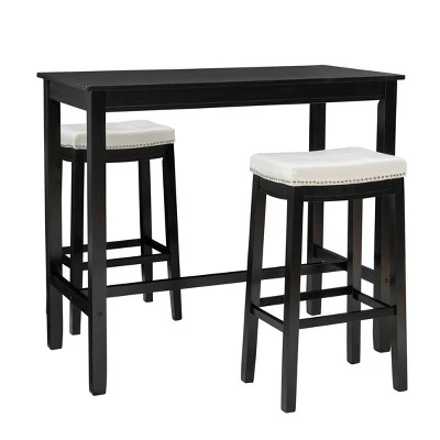 3pc Claridge Bar Height Dining Set - Linon - Image 19