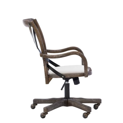 Carson Café Office Chair Gray - Linon - Image 3