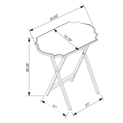Set Of 2 Ledda Folding Snack Tray - Linon - Image 4