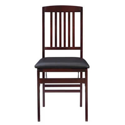 Set Of 2 Triena Mission Back Folding Chair Espresso - Linon - Image 3