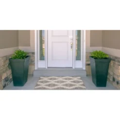 Warson Washable Outdoor Rug Ivory/Brown - Linon