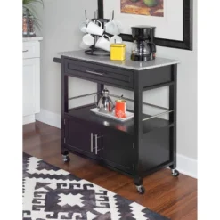 Cameron Kitchen Cart With Granite Top - Linon