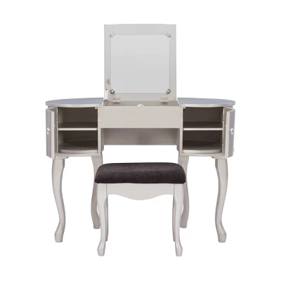 Paloma Vanity Set Silver - Linon - Image 5