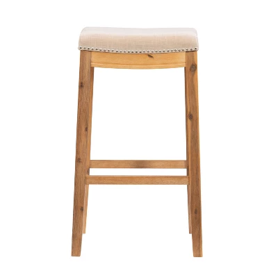 Claridge Rustic Backless Barstool - Linon - Image 2