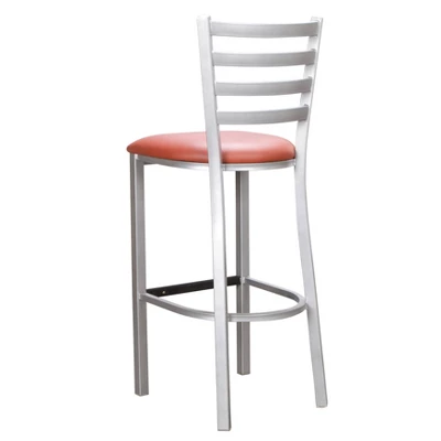 2pc Baxter Metal Barstools Silver/Peach - Linon - Image 4