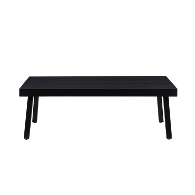 Linon Aluminum Rectangle Lark Coffee Table Black - Image 2
