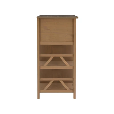 Titian Tall TV Stand For TVs Up To 50" Light Brown - Linon - Image 3