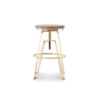 Metal And Wood Stools - Linon
