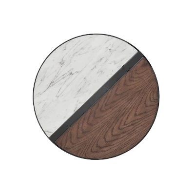 Rivendell Side Table Walnut/White - Linon - Image 5