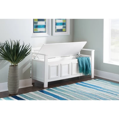 Laredo Storage Bench White - Linon - Image 10
