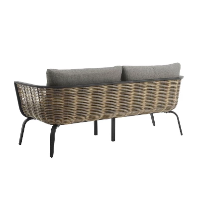 Ashby Loveseat - Gray/Black/Natural - Linon - Image 4