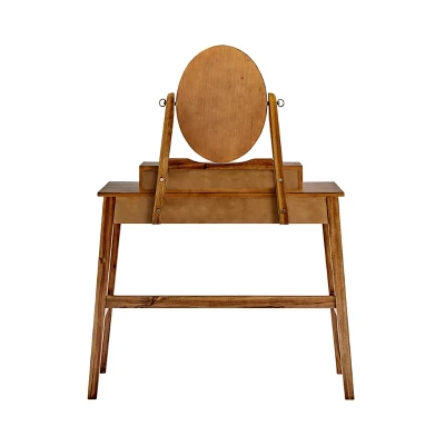 Lorna Vanity Set Walnut - Linon - Image 3