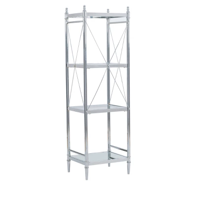 Pinnacle 4-Tier Shelf Chrome - Linon - Image 4