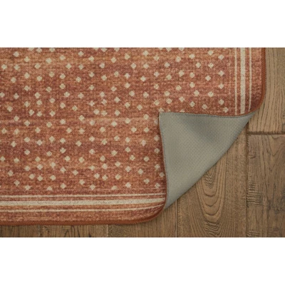 Tawney Washable Outdoor Rug Orange/Ivory - Linon - Image 3