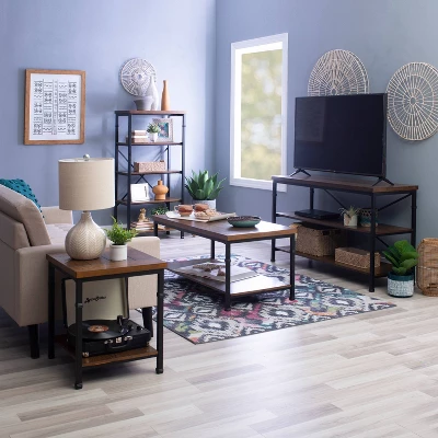 Austin TV Stand For TVs Up To 40" Light Brown - Linon - Image 6