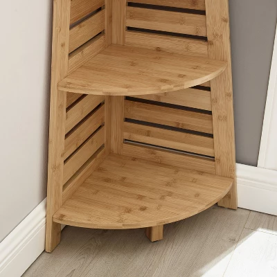Bracken Bamboo Corner Shelf Natural - Linon - Image 7
