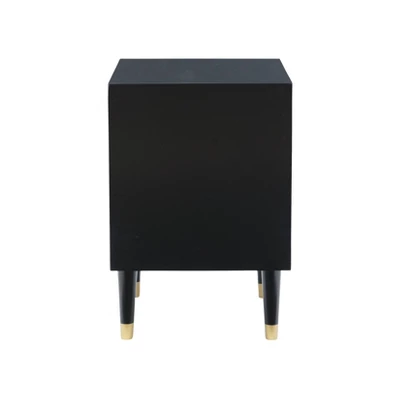 2 Drawer Geo Textured Nightstand - Linon - Image 3