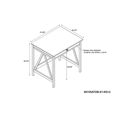 Computer Desk Tobacco - Linon - Image 15